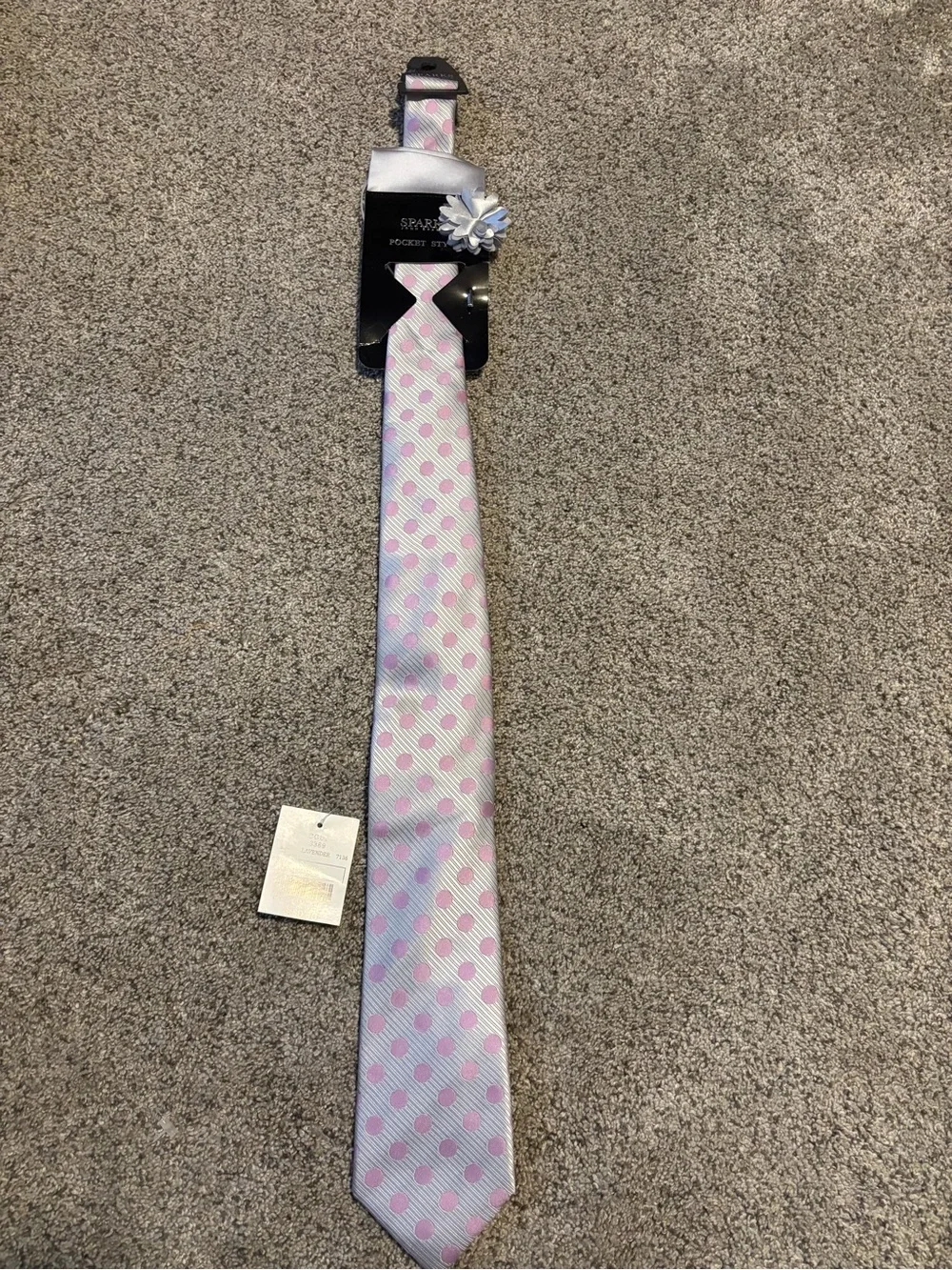 Light lavendar Polka Dot Men's Tie - Unbranded
